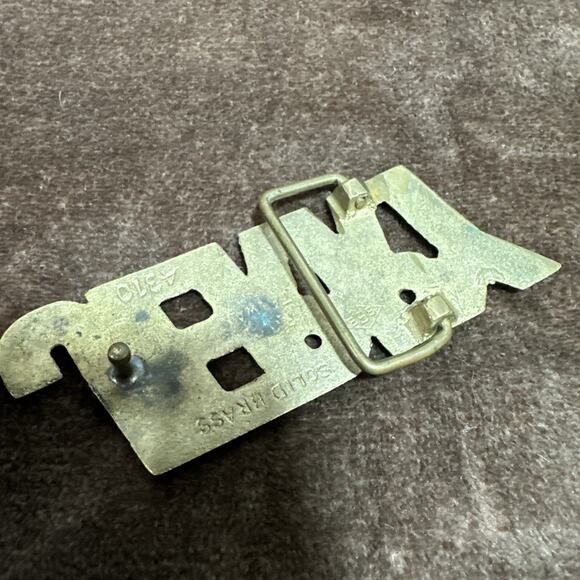 Vintage 1978 Baron Buckle Solid Brass Jerry Belt Buckle 4310 BBB 4.5”x2” - Picture 6 of 8